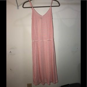 Cotton v-neck causal dress